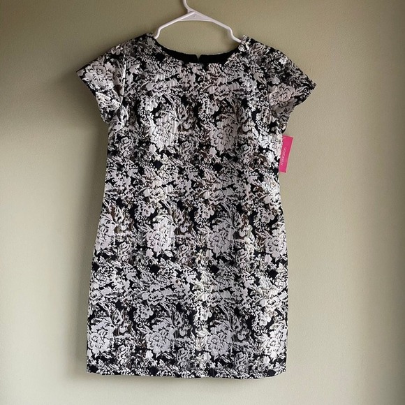 Xhilaraton Black & Gold Dress - Size S - Picture 1 of 6